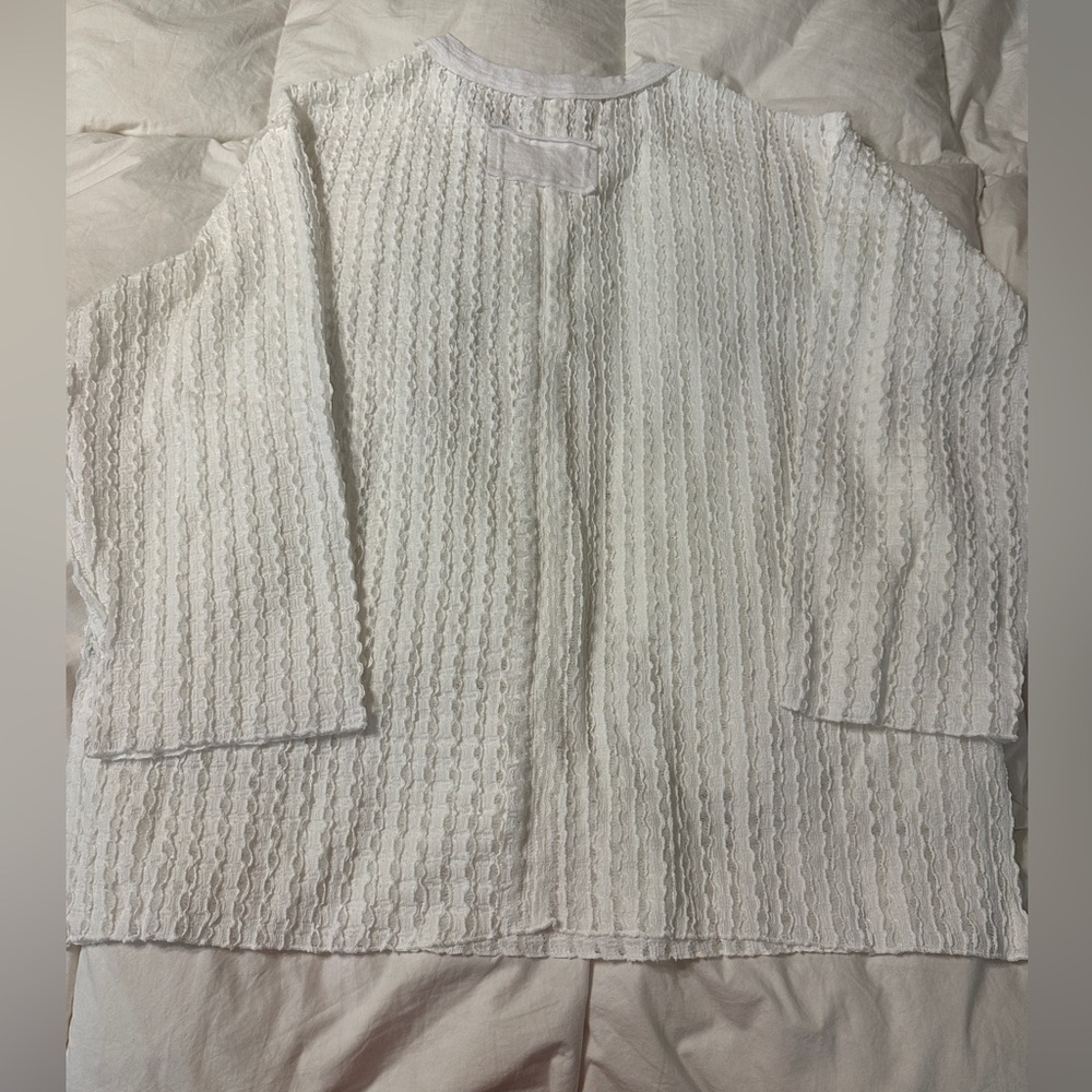 POL Ivory Her Kind Eyelets Crochet Eyelet Top - NWOT - Size L - Picture 5 of 12